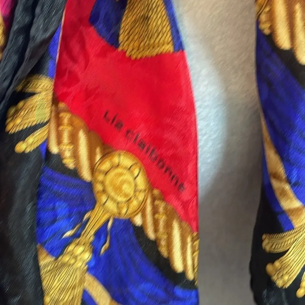 Vintage Liz Claiborne brocade style scarf